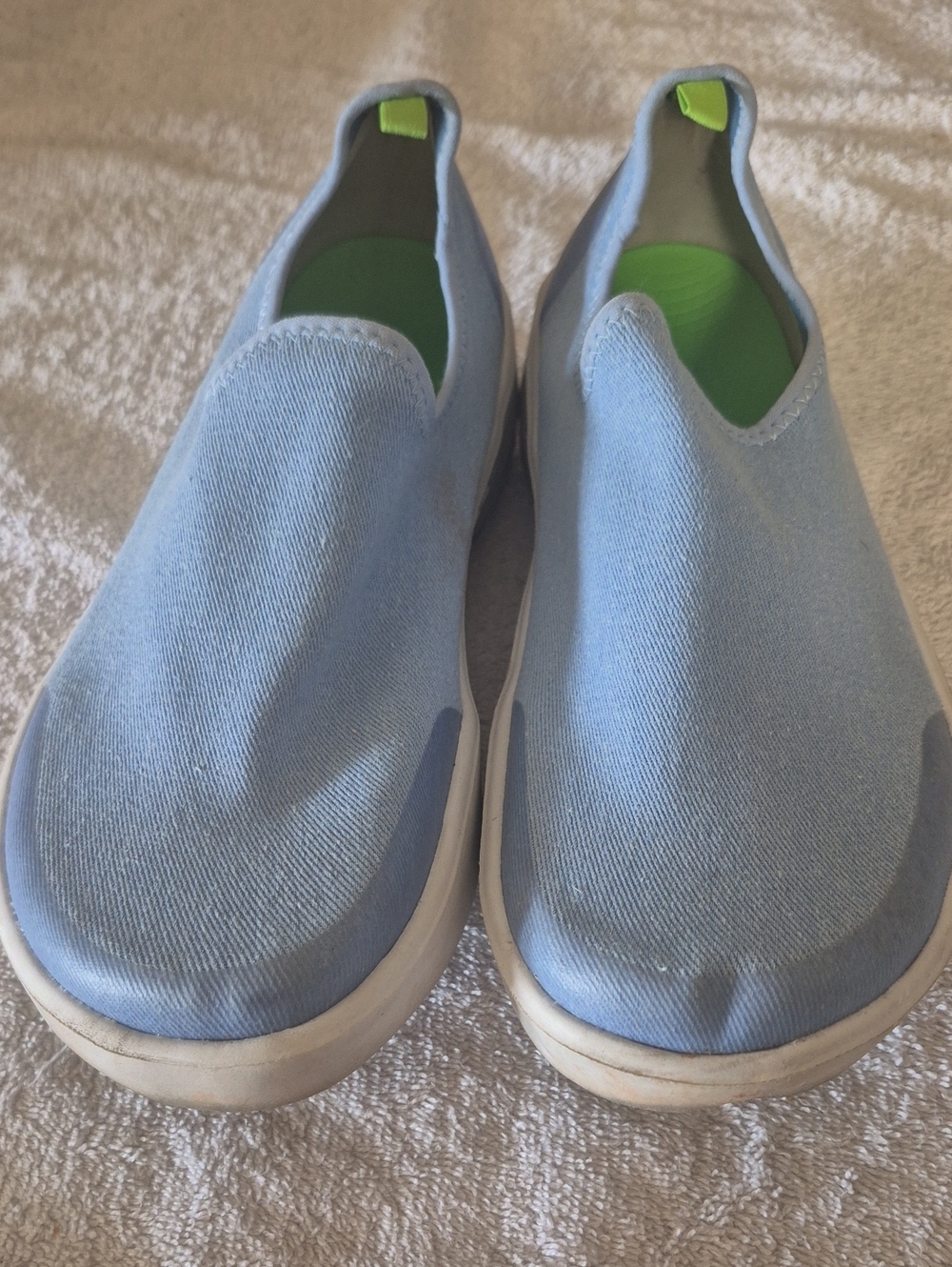 Oofos Slip-On Sneakers in Light Blue